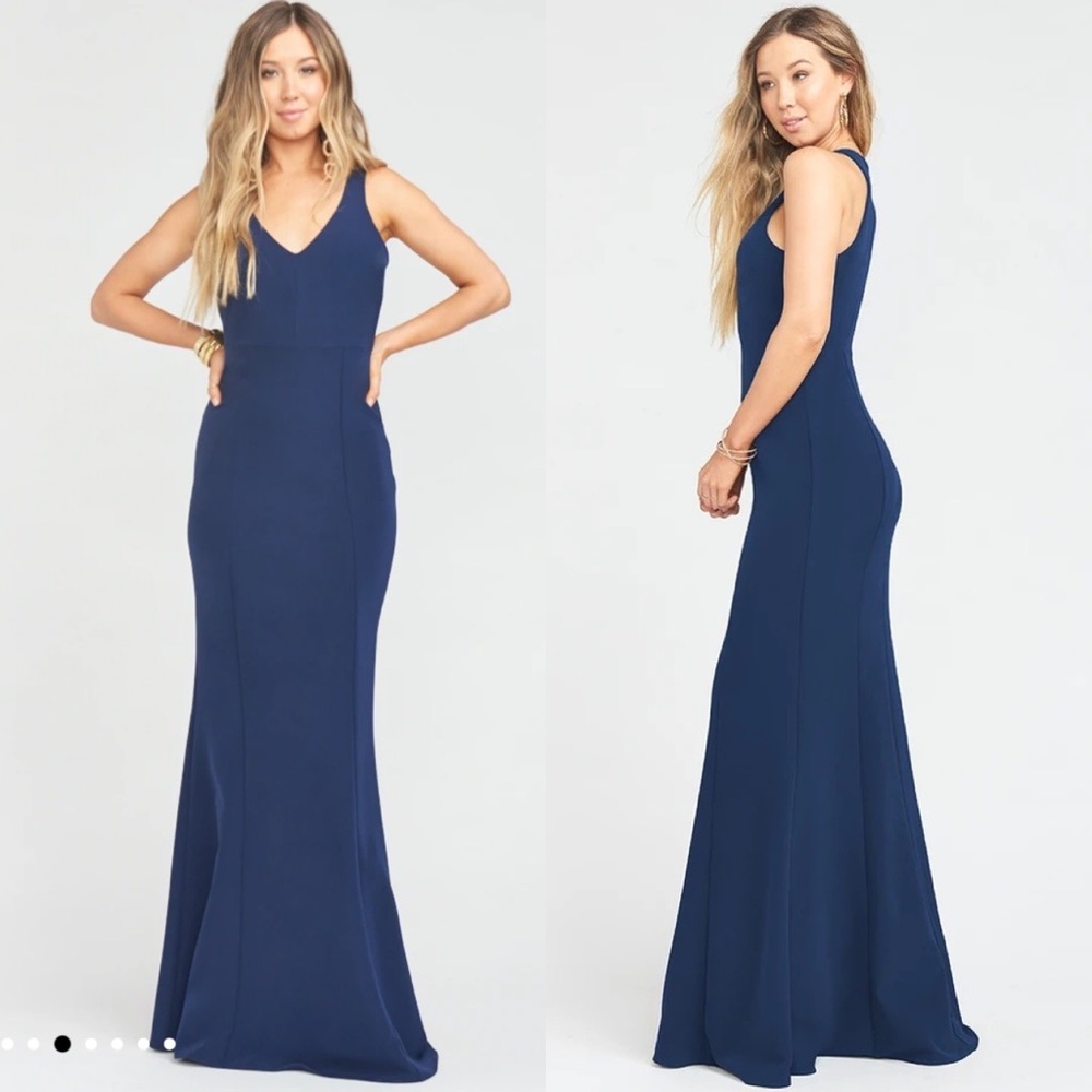 Show Me Your Mumu Morgan Navy Gown Dress